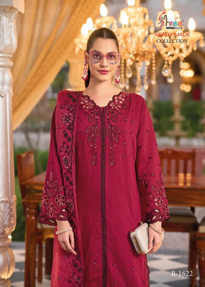 R 1622 By Shree Fabs Roman Silk Readymade Suits Wholesale Shop In Surat